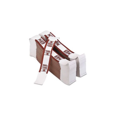 Pm Company Self-Adhesive Color-Coded Currency Straps $5000 in $50 Bills Brown, 1000 Bands/Pack 55033